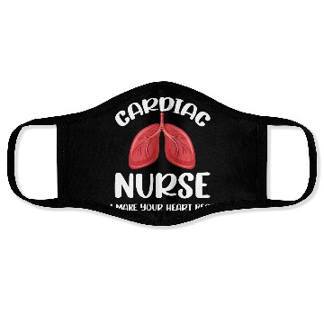 Discover Cardiac Nurse I Make Your Heart Beat Funny Face Masks