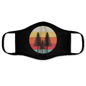 Discover pine tree sunset - nature Face Masks