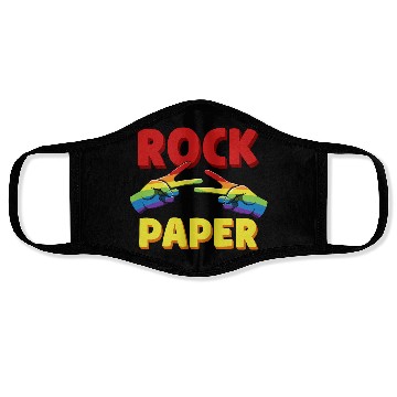 Discover LGBT Rock Paper Lesbian Equality Rainbow Gay Pride Face Masks