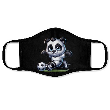 Discover Cute Soccer Player Panda Face Masks