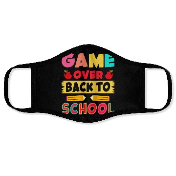 Discover Game Over Back To School Funny Student Gamer Face Masks
