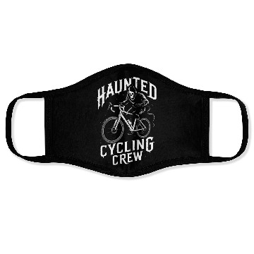 Discover Haunted Cycling Crew: Ghostly Rider Design Face Masks