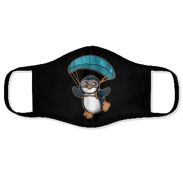 Discover Skydiving Penguin Adventure Face Masks