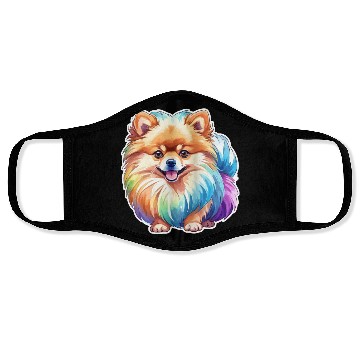 Discover Pomeranian Watercolor Face Masks