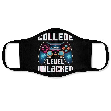 Discover College Level Unlocked, Gamer, Students Gift Face Masks
