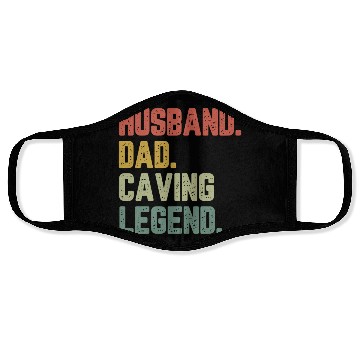 Discover Husband Dad Caving Legend Funny Father Face Masks
