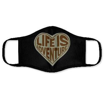 Discover Life is adventure Face Masks