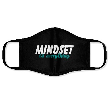 Discover Mindset Is Everything Motivational Gym Workout Face Masks