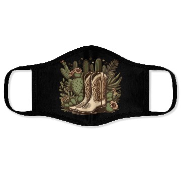 Discover Cowboy Essentials Boots and Cactus Motifs Face Masks