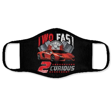 Discover Two Fast 2 Curious Racing 2nd Birthday Face Masks