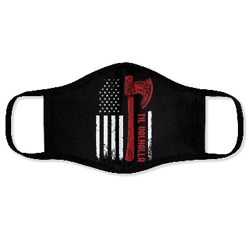 Discover American Viking Axe Flag Til Valhalla Norse Face Masks