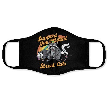 Discover Support Your Local Street Cats Raccoon Face Masks