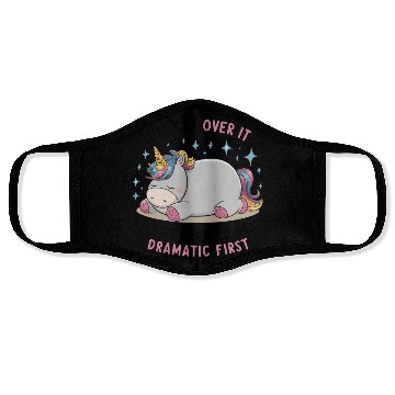 Discover I Just Need To Be Dramatic Lazy Unicorn Face Masks