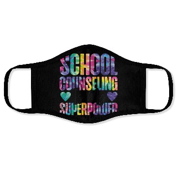 Discover School Counselor Tie Dye School Face Masks