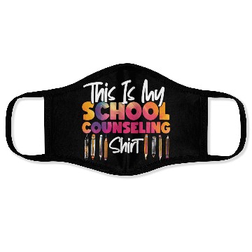 Discover School Counselor Watercolor This Face Masks