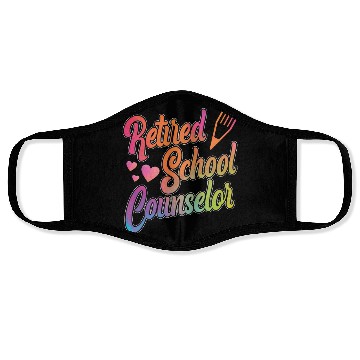 Discover School Counselor Retired Face Masks