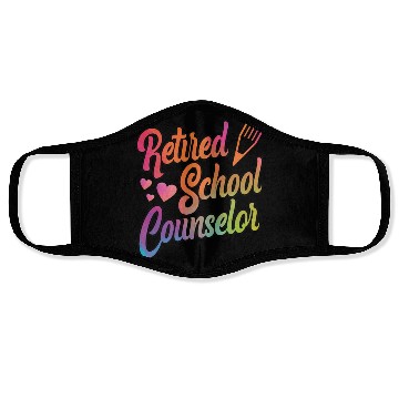 Discover School Counselor Retired Face Masks