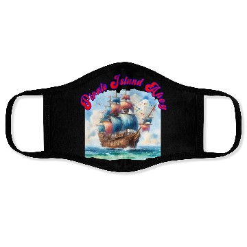 Discover pirate island ahoy Face Masks