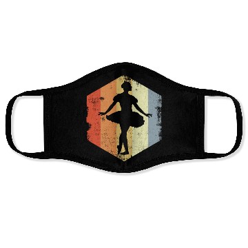 Discover Ballet Girl Sketch Vintage Look Face Masks