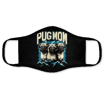 Discover Pug Mom Bootleg Face Masks