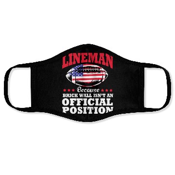 Discover 4th Of July US Flag Football Lineman Brick Wall Face Masks
