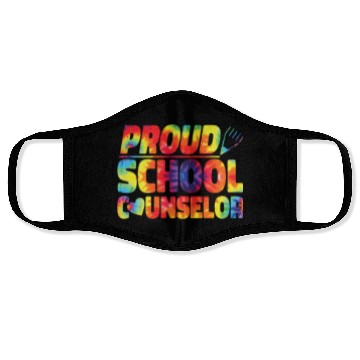 Discover School Counselor Tie Dye Proud Face Masks