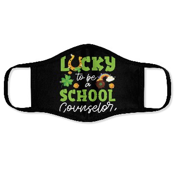 Discover School Counselor St Patricks Day Face Masks
