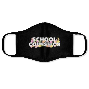 Discover School Counselor Flower Floral Face Masks