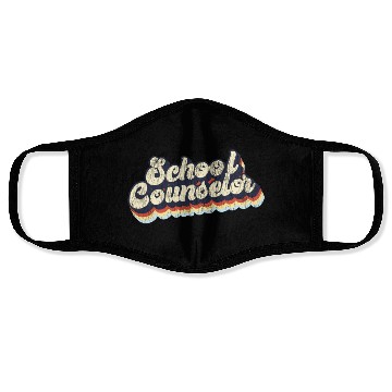 Discover School Counselor Retro Vintage Face Masks