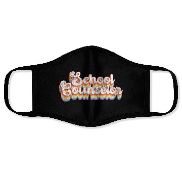 Discover School Counselor Retro Vintage Face Masks