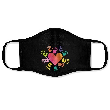 Discover School Counselor Heart Face Masks