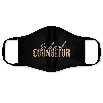 Discover School Counselor Leopard Cheetah Face Masks