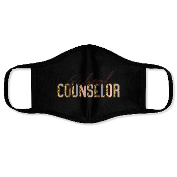 Discover School Counselor Leopard Cheetah Face Masks