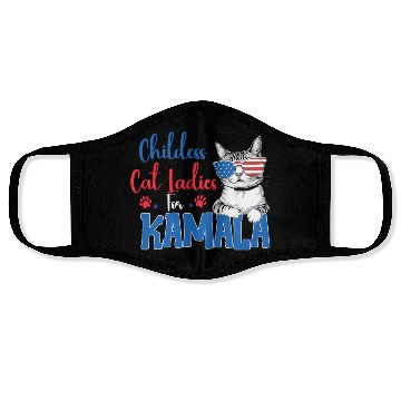 Discover Childess Cat Ladies for Kamala Face Masks
