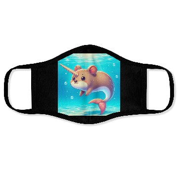 Discover The narwhal-qoukka Face Masks