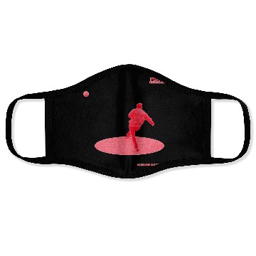 Discover Red and Pink Knuckleball 18 Face Masks