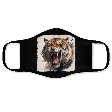 Discover Don't Make a Roaring Tiger Angry Face Masks