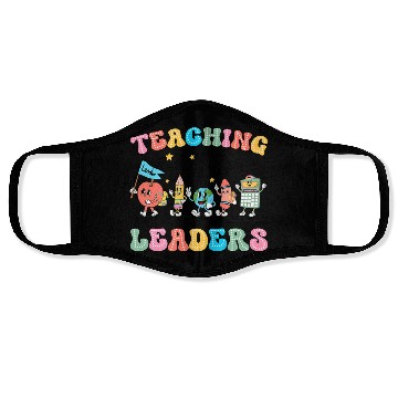 Discover Retro Teaching Future Leaders Groovy Teacher Back Face Masks