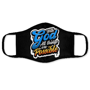 Discover WITH GOD with out spray effect Face Masks