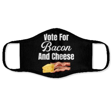 Discover Vote For Bacon and Cheese Lover Meaty Barbecue Face Masks