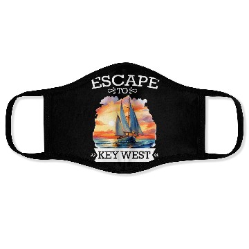 Discover Florida ESCAPE TO KEY-WEST Sailing Outfit Face Masks