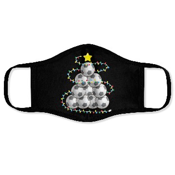 Discover Soccer Christmas Tree Xmas Player Coach Fan Face Masks