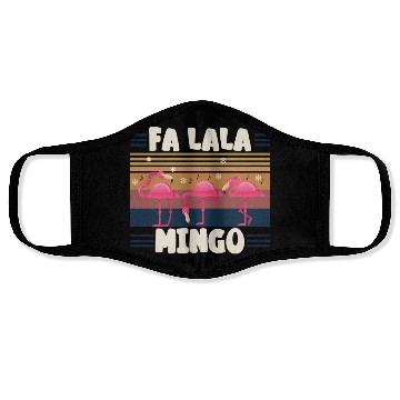 Discover Candy Cane Flamingoes Fa La La MINGO Flamingo Face Masks