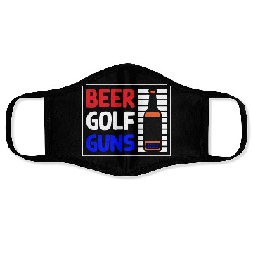 Discover Beer Golf Guns Face Masks