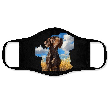 Discover German Shorthaired Pointer Watercolor Picture Face Masks