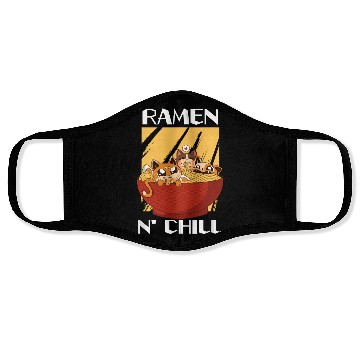 Discover Cute Kawaii Cat Ramen Bowl Japanese Noodle Soup Face Masks