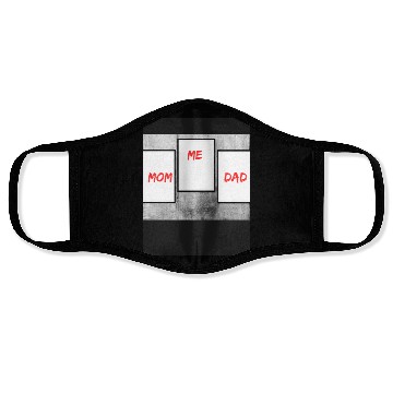 Discover Family Love Trio: Mom, Me, and Dad Frames Face Masks