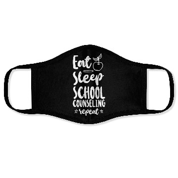 Discover School Counselor Eat Sleep School Face Masks