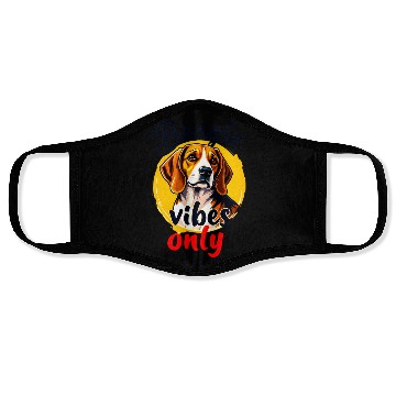 Discover beagle vibes only Face Masks
