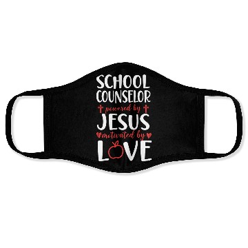 Discover School Counselor Jesus Faith Face Masks